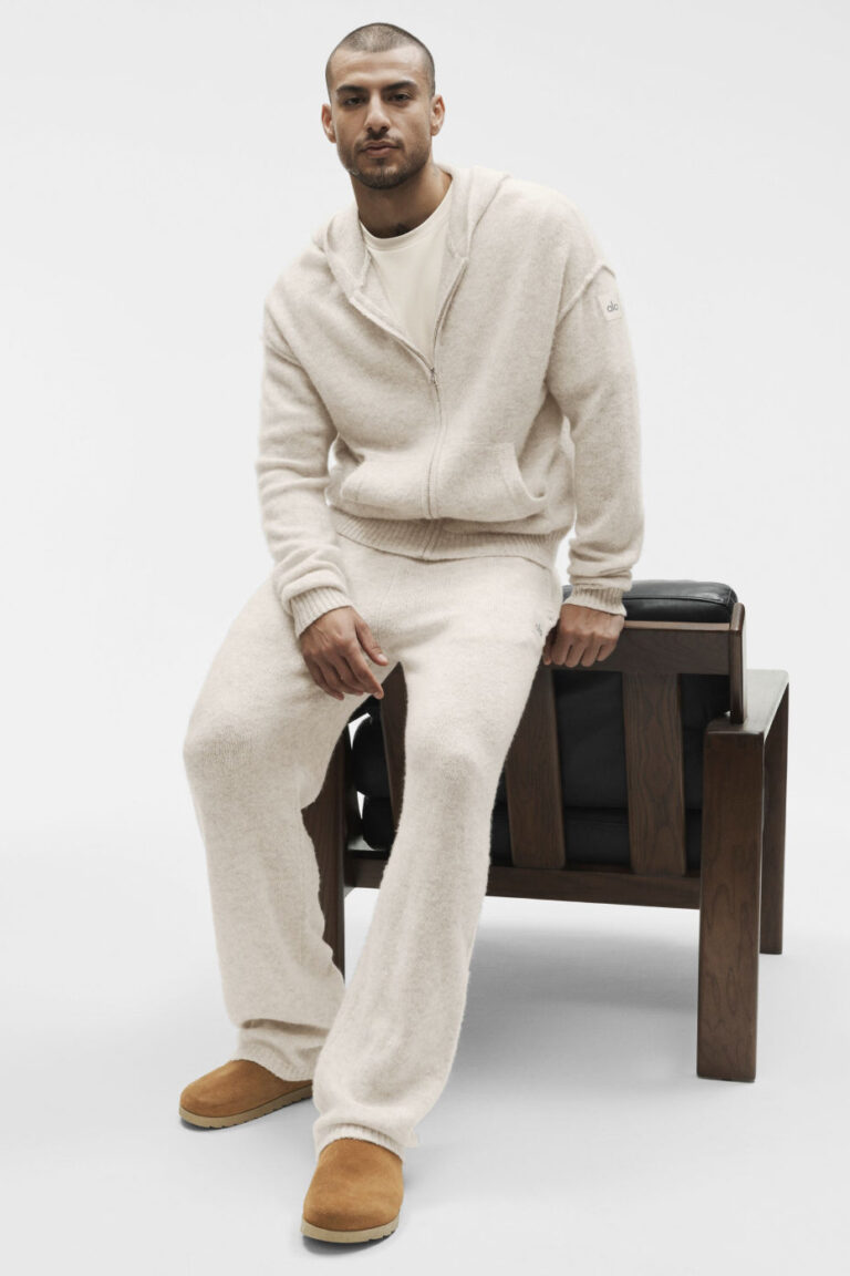 Худи Alo Yoga Wool Cashmere New Class Full Zip Hoodie «Oatmeal Heather» Унисекс
