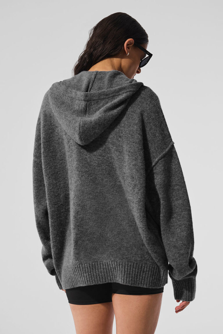 Худи Alo Yoga Wool Cashmere New Class Full Zip Hoodie «Platinum Grey» Унисекс