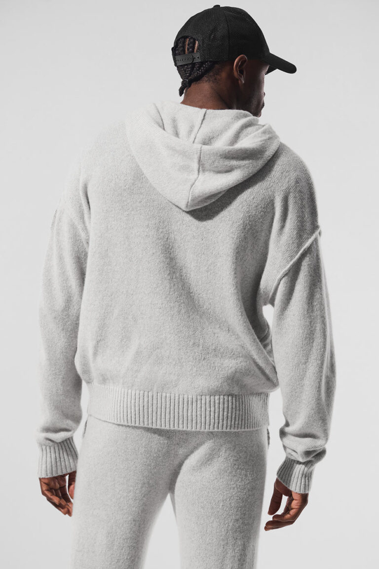 Худи Alo Yoga Wool Cashmere New Class Full Zip Hoodie «Pearl Grey Heather» Унисекс