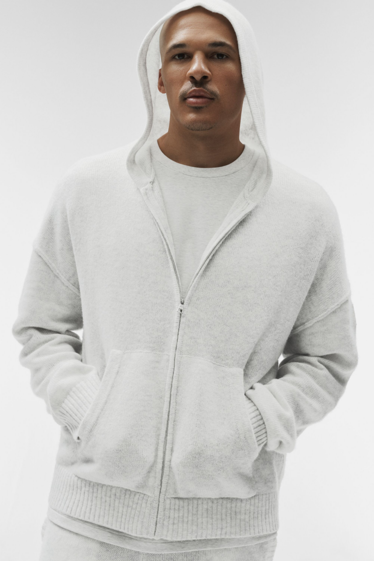 Худи Alo Yoga Wool Cashmere New Class Full Zip Hoodie «White Heather» Унисекс