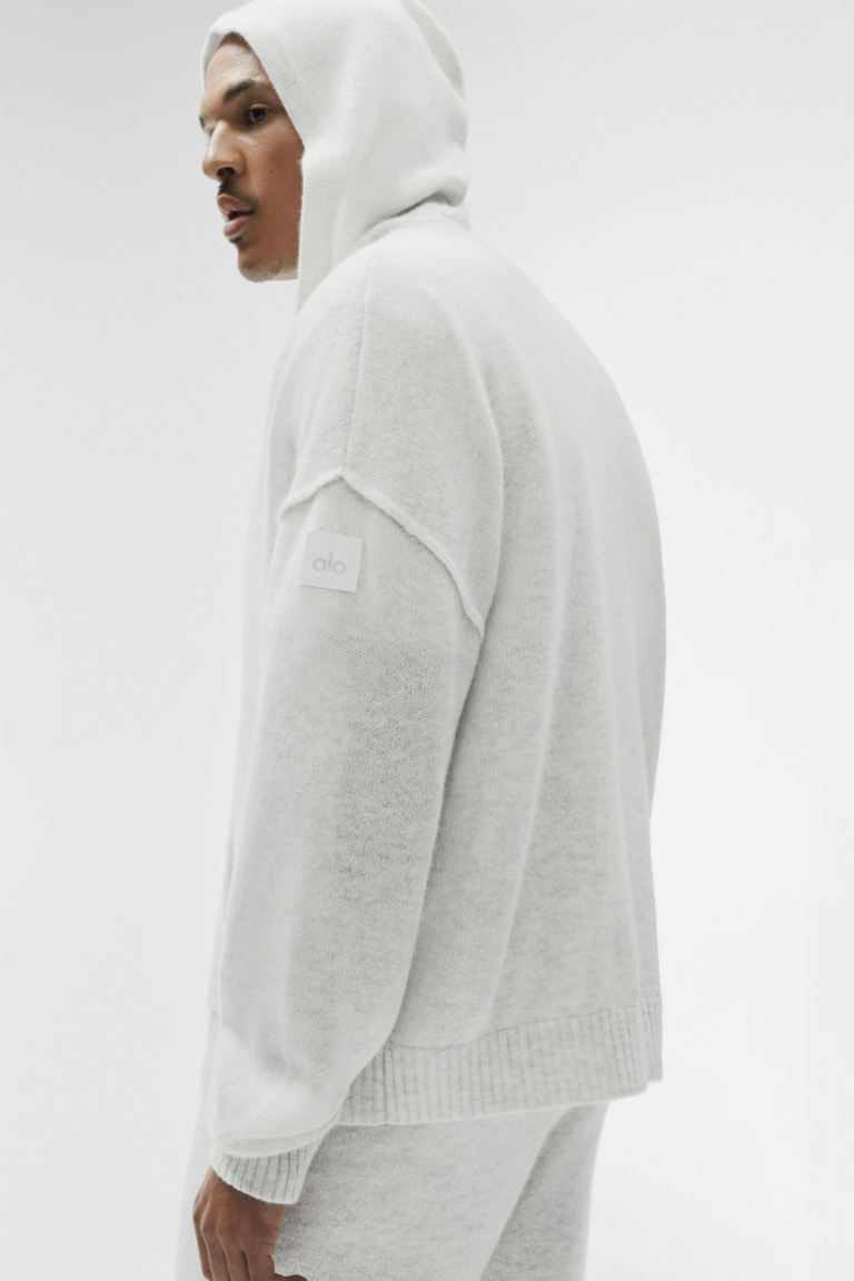 Худи Alo Yoga Wool Cashmere New Class Full Zip Hoodie «White Heather» Унисекс