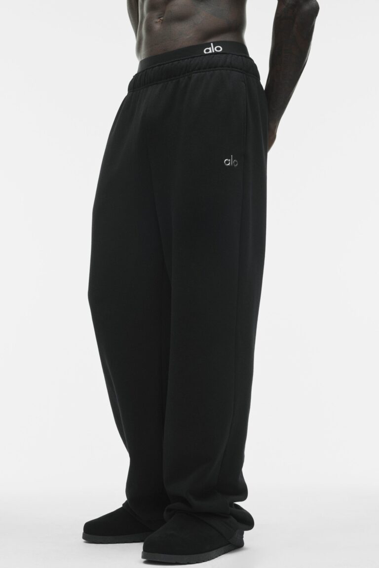 Брюки Alo Yoga Accolade Straight Leg Sweatpant «Black» Унисекс