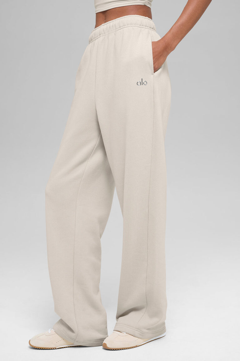 Брюки Alo Yoga Accolade Straight Leg Sweatpant «Bone» Унисекс