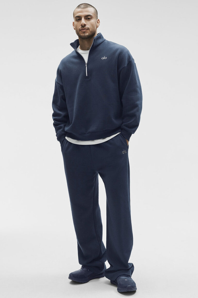 Брюки Alo Yoga Accolade Straight Leg Sweatpant «Navy» Унисекс