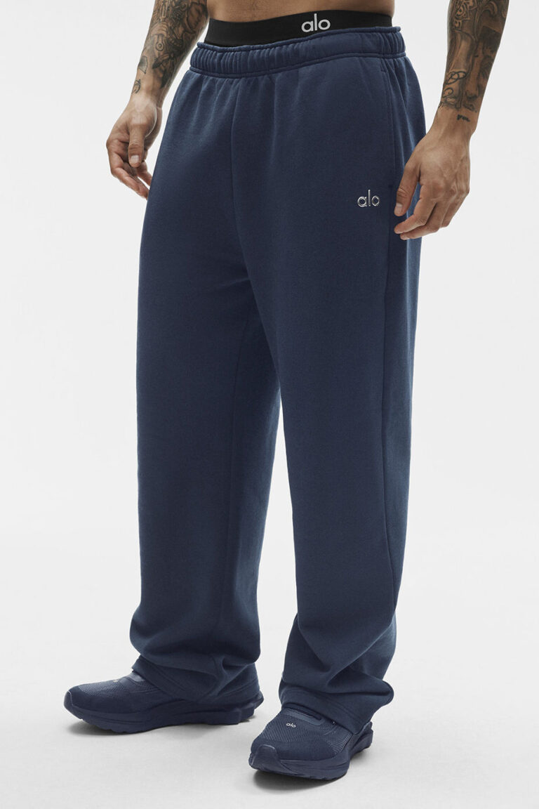 Брюки Alo Yoga Accolade Straight Leg Sweatpant «Navy» Унисекс