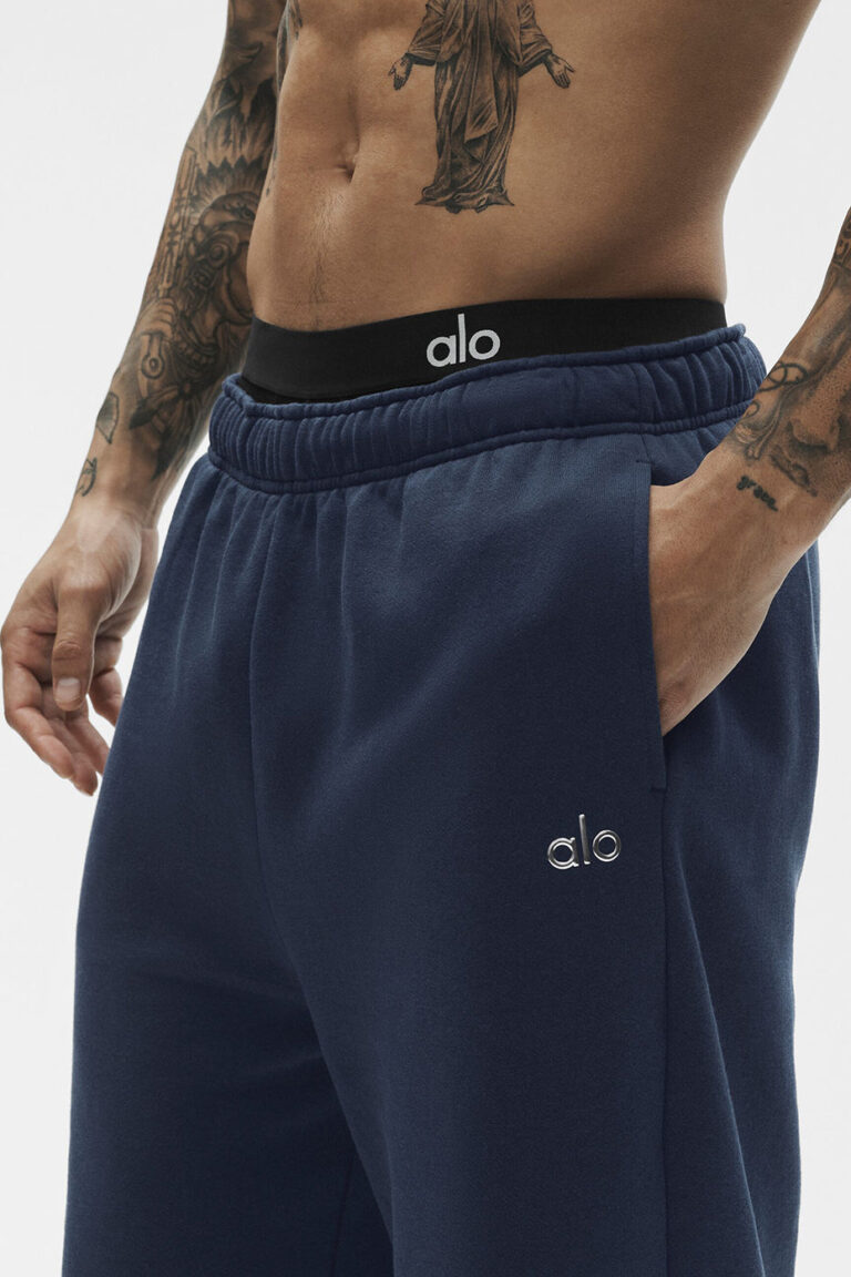 Брюки Alo Yoga Accolade Straight Leg Sweatpant «Navy» Унисекс