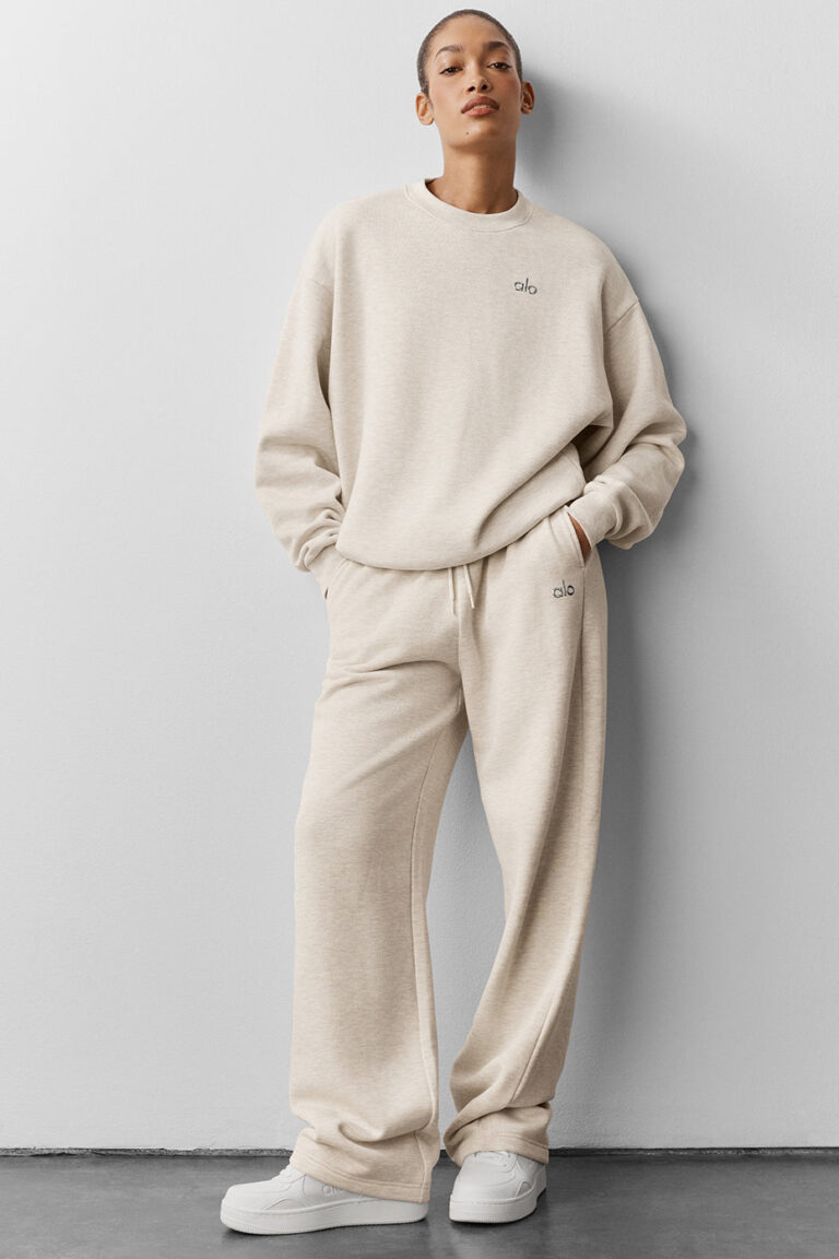 Брюки Alo Yoga Accolade Straight Leg Sweatpant «Oatmeal Heather» Унисекс