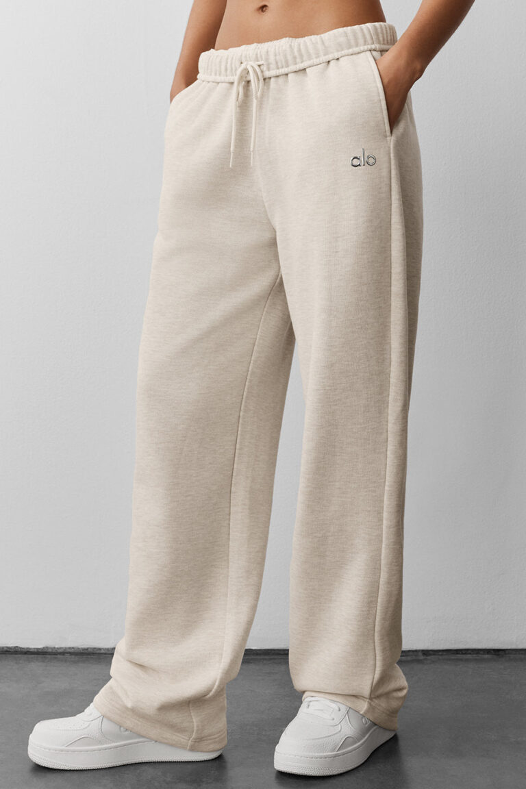 Брюки Alo Yoga Accolade Straight Leg Sweatpant «Oatmeal Heather» Унисекс