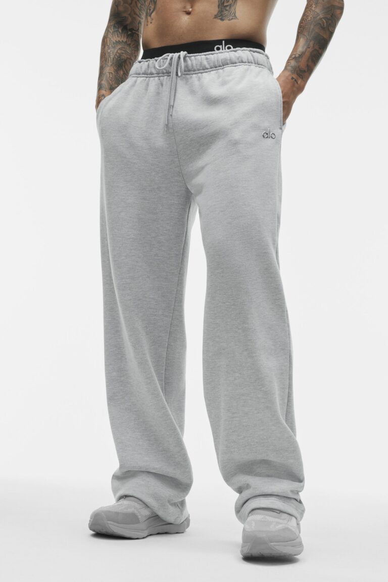 Брюки Alo Yoga Accolade Straight Leg Sweatpant «Athletic Grey» Унисекс