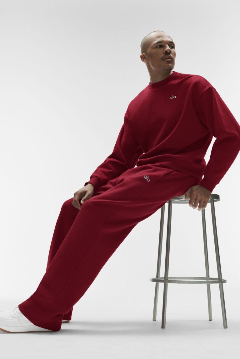 Брюки Alo Yoga Accolade Straight Leg Sweatpant «Summer Romance Red» Унисекс
