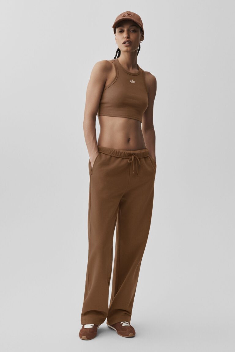 Брюки Alo Yoga Accolade Straight Leg Sweatpant «Sun Kissed Brown» Унисекс