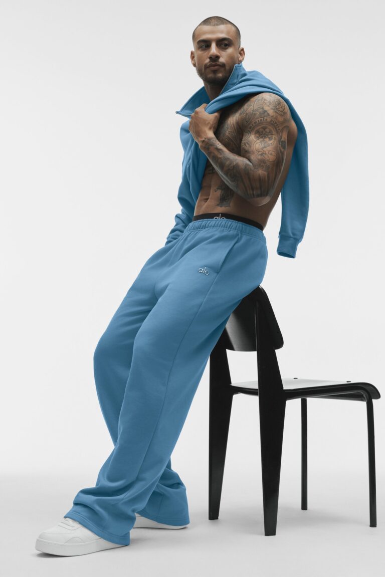 Брюки Alo Yoga Accolade Straight Leg Sweatpant «California Blue» Унисекс