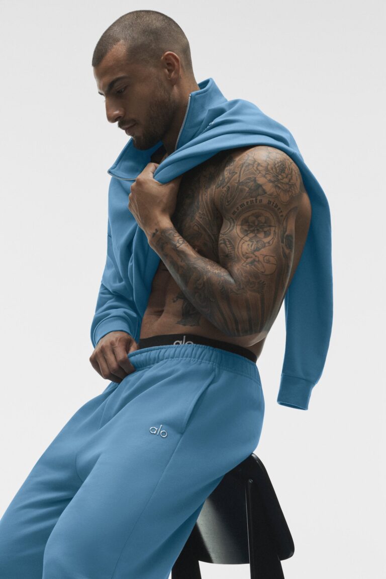 Брюки Alo Yoga Accolade Straight Leg Sweatpant «California Blue» Унисекс