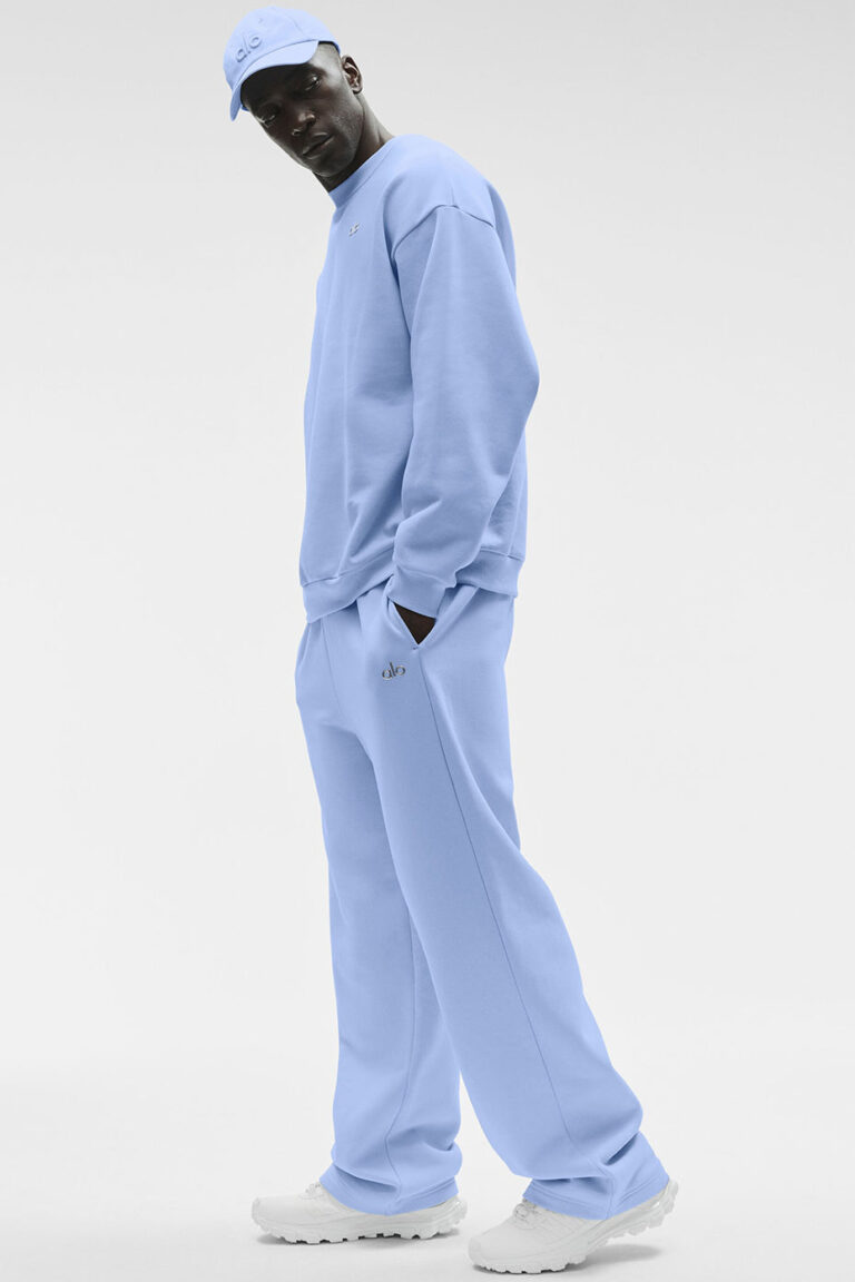 Брюки Alo Yoga Accolade Straight Leg Sweatpant «Light Provence Blue» Унисекс