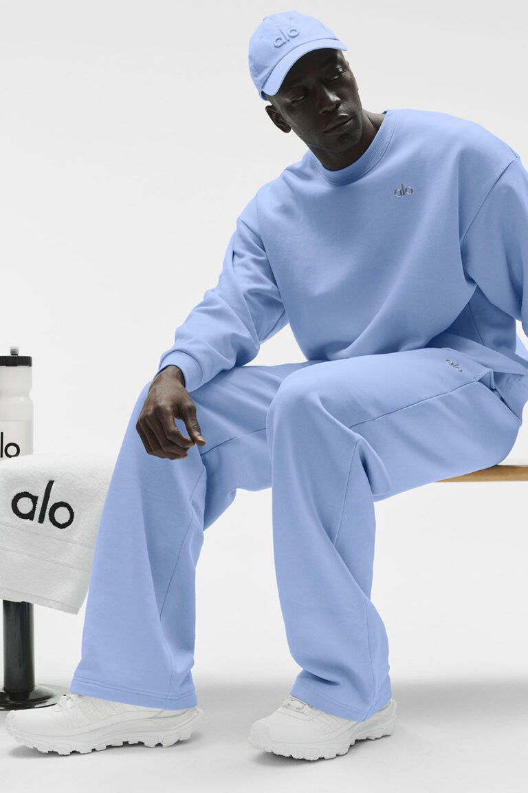 Брюки Alo Yoga Accolade Straight Leg Sweatpant «Light Provence Blue» Унисекс