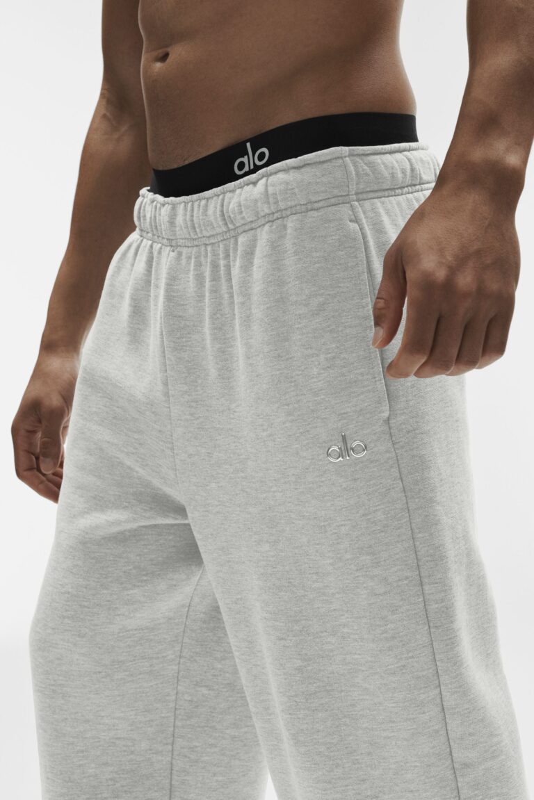 Брюки Alo Yoga Accolade Straight Leg Sweatpant «White Heather» Унисекс