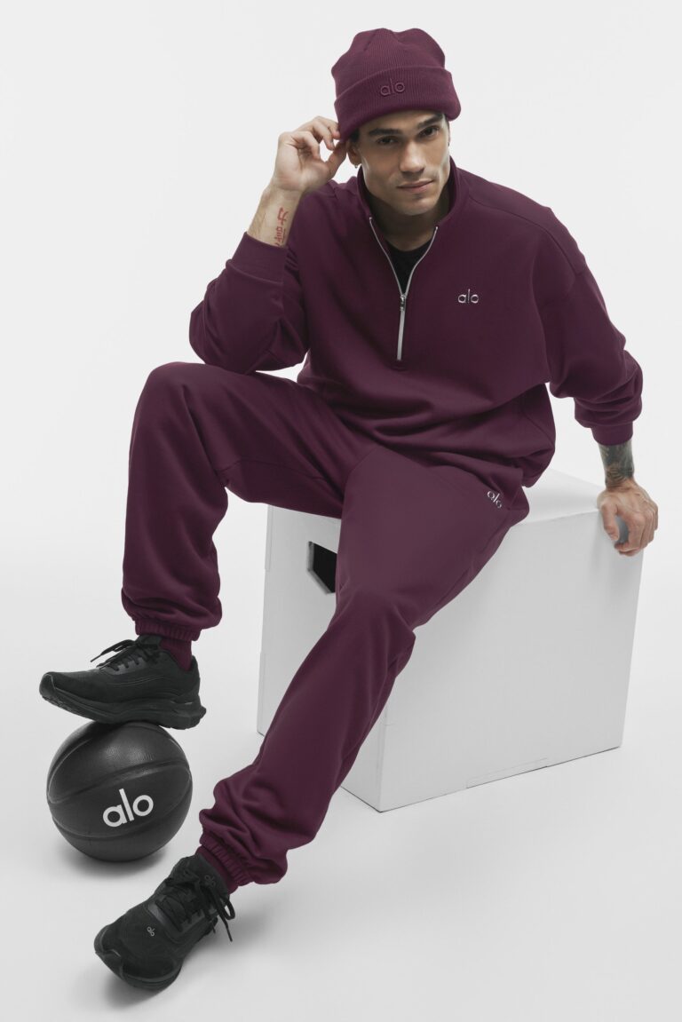Брюки Alo Yoga Accolade Sweatpant «Rich Bordeaux» Унисекс