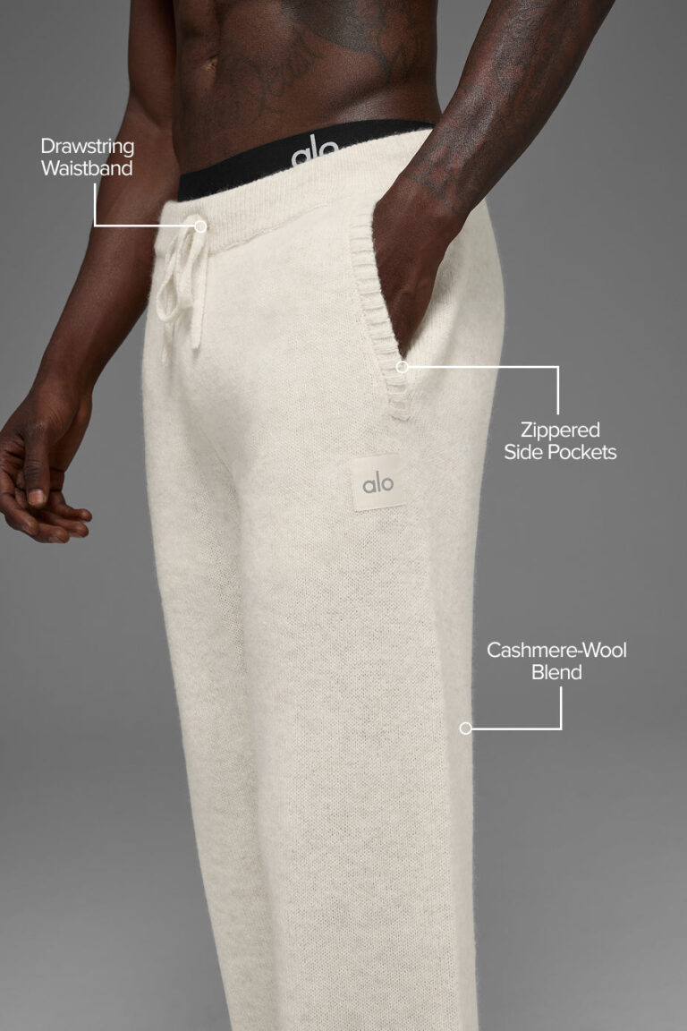 Брюки Alo Yoga Wool Cashmere New Class Sweatpant «Bone» Унисекс