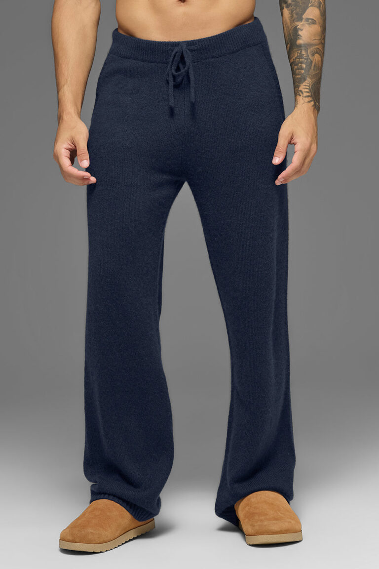 Брюки Alo Yoga Wool Cashmere New Class Sweatpant «Navy» Унисекс