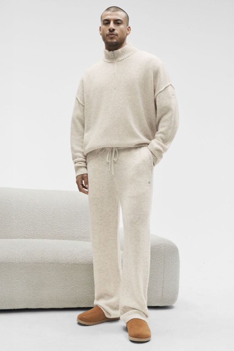 Брюки Alo Yoga Wool Cashmere New Class Sweatpant «Oatmeal Heather» Унисекс