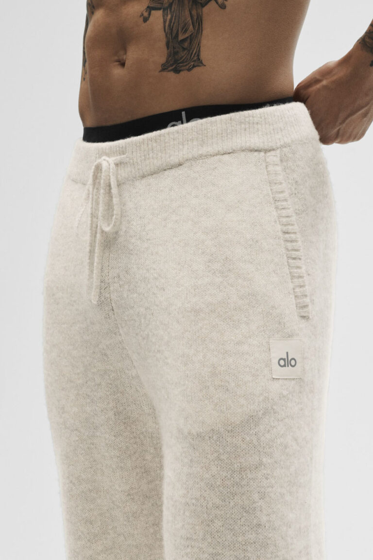 Брюки Alo Yoga Wool Cashmere New Class Sweatpant «Oatmeal Heather» Унисекс