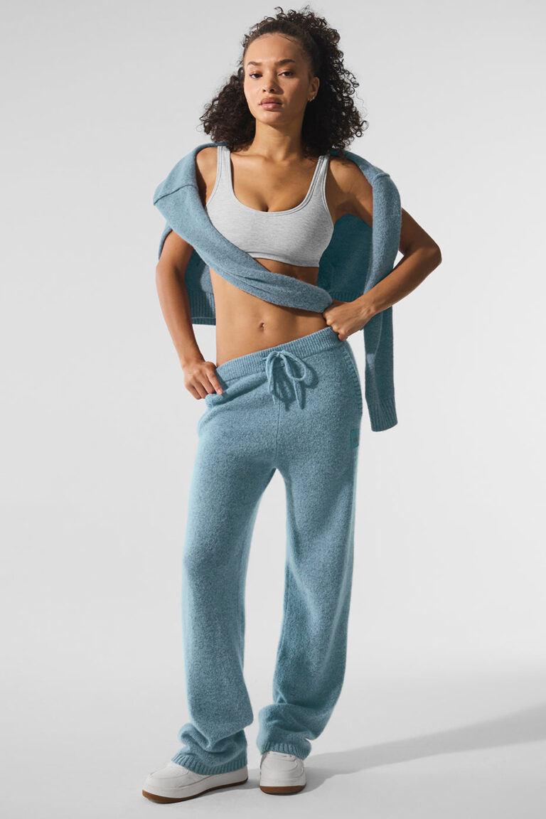 Брюки Alo Yoga Wool Cashmere New Class Sweatpant «Celestial Blue Granite Heather» Унисекс