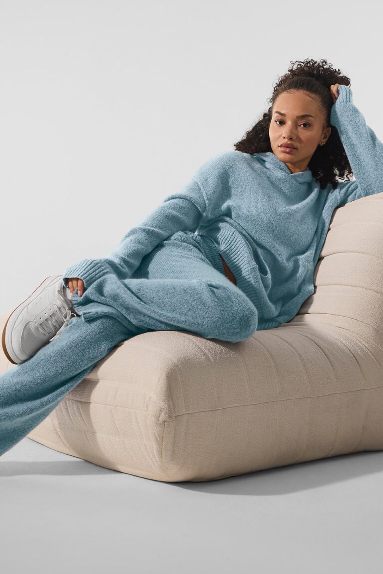 Брюки Alo Yoga Wool Cashmere New Class Sweatpant «Celestial Blue Granite Heather» Унисекс