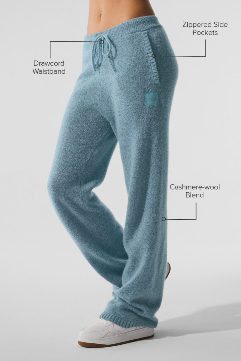 Брюки Alo Yoga Wool Cashmere New Class Sweatpant «Celestial Blue Granite Heather» Унисекс