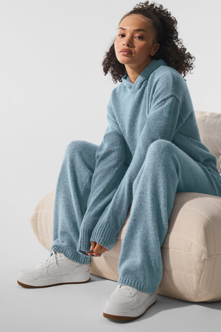 Брюки Alo Yoga Wool Cashmere New Class Sweatpant «Celestial Blue Granite Heather» Унисекс