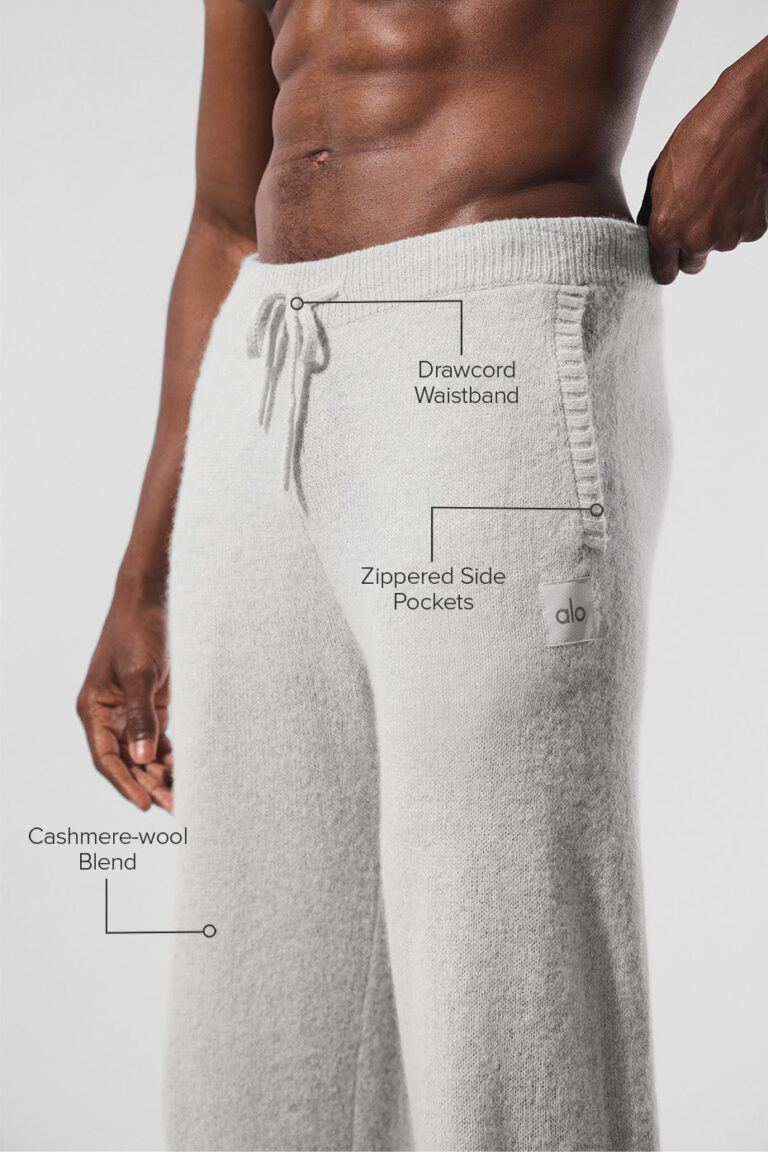 Брюки Alo Yoga Wool Cashmere New Class Sweatpant «Pearl Grey Heather» Унисекс