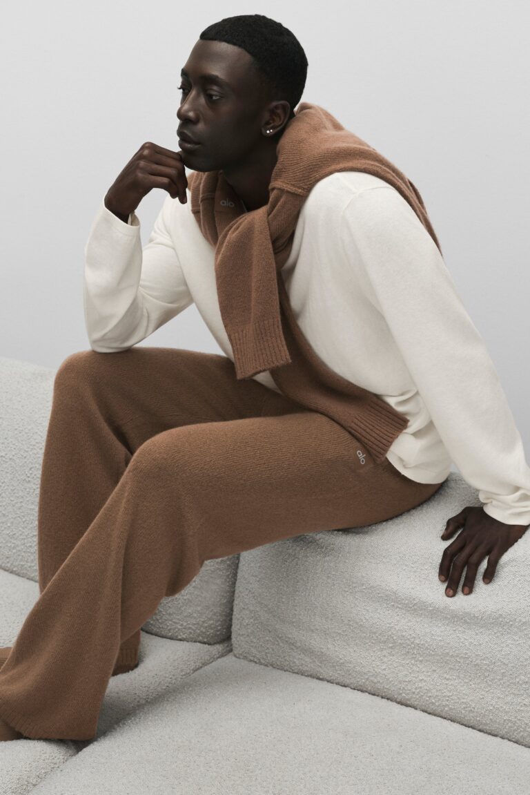 Брюки Alo Yoga Wool Cashmere New Class Sweatpant «Java Brown» Унисекс