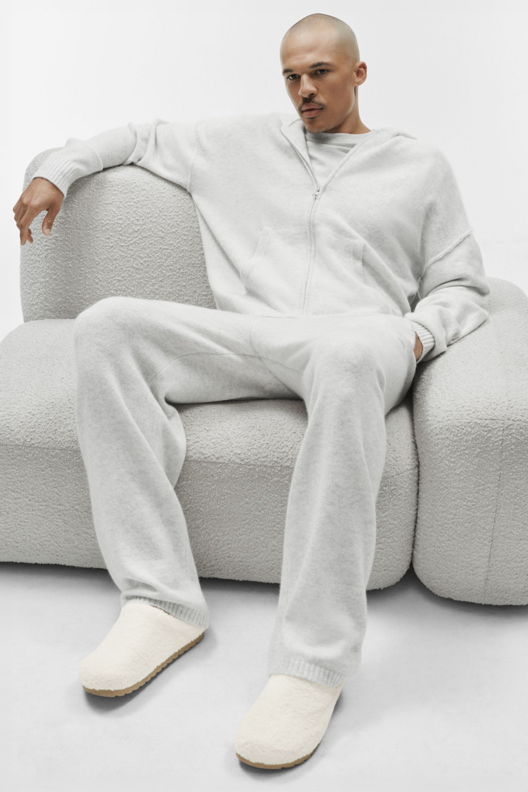Брюки Alo Yoga Wool Cashmere New Class Sweatpant «White Heather» Унисекс