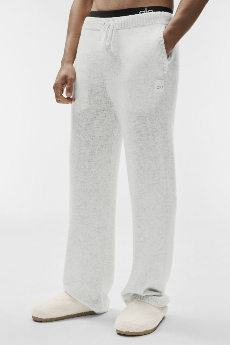 Брюки Alo Yoga Wool Cashmere New Class Sweatpant «White Heather» Унисекс