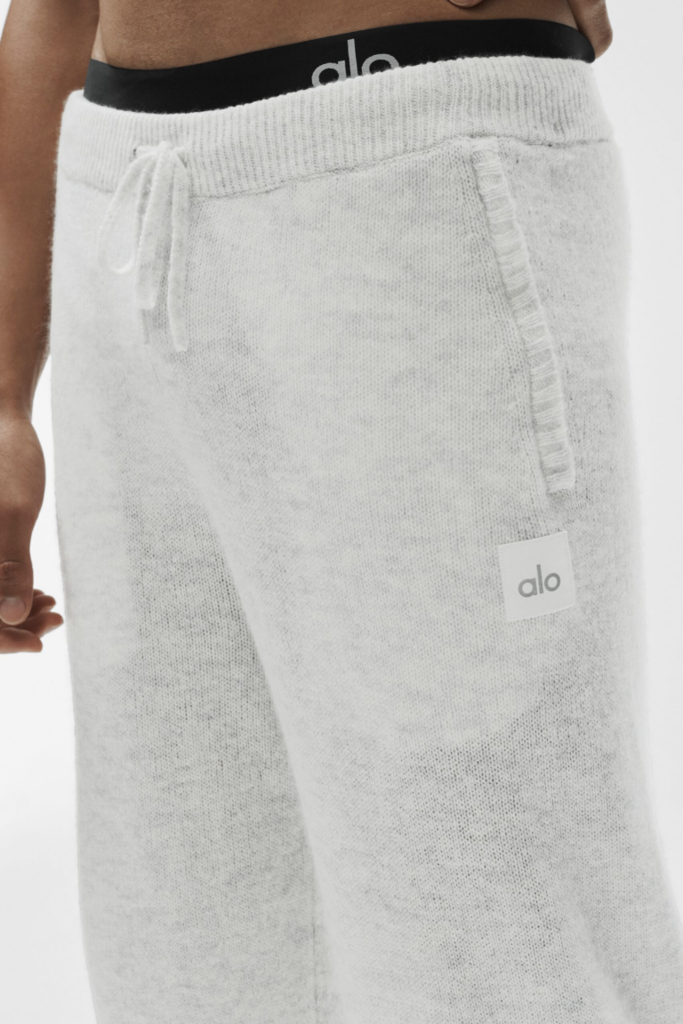Брюки Alo Yoga Wool Cashmere New Class Sweatpant «White Heather» Унисекс