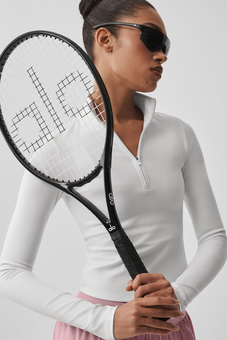 Лонгслив Alo Yoga ALO Softsculpt Precision 1/4 Zip Long Sleeve «White» Женская