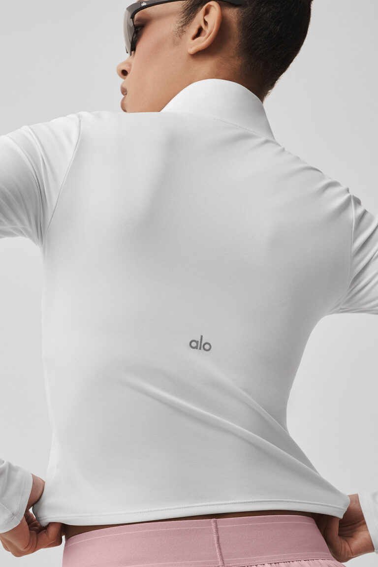 Лонгслив Alo Yoga ALO Softsculpt Precision 1/4 Zip Long Sleeve «White» Женская