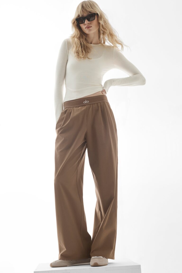Брюки Alo Yoga Suit Up Trouser (Regular) «Java Brown» Женская