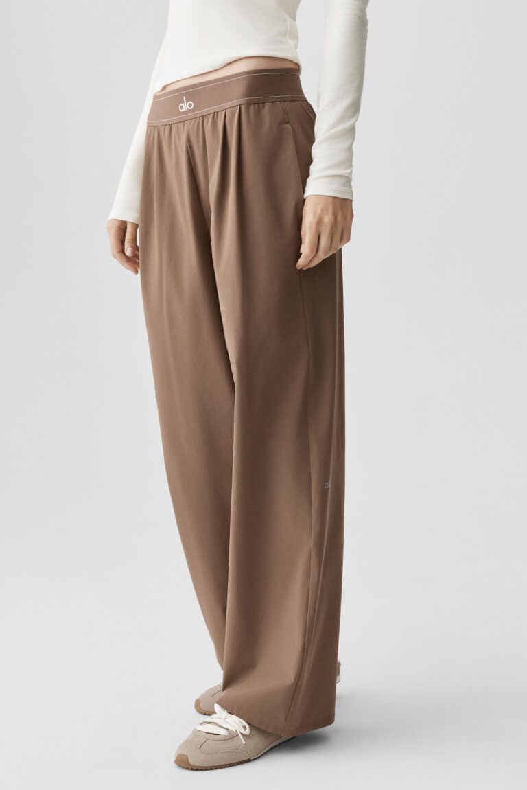 Брюки Alo Yoga Suit Up Trouser (Regular) «Java Brown» Женская