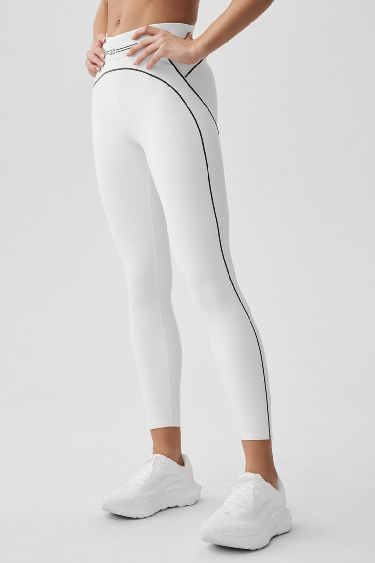 Леггинсы Alo Yoga Airbrush High-Waist 7/8 Heart Throb Legging «White» Женская