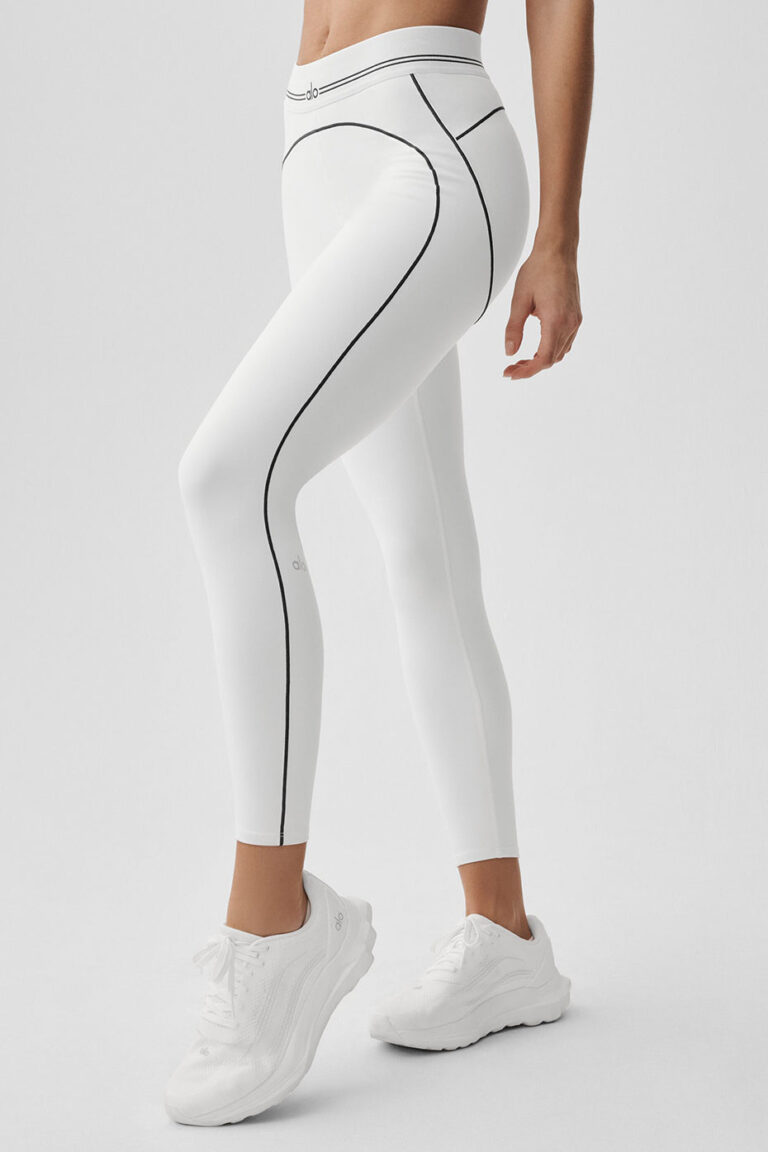 Леггинсы Alo Yoga Airbrush High-Waist 7/8 Heart Throb Legging «White» Женская