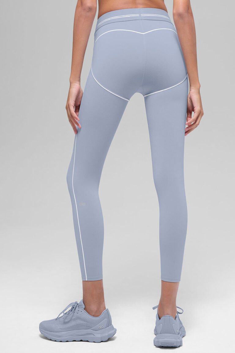 Леггинсы Alo Yoga Airbrush High-Waist 7/8 Heart Throb Legging «Winter Frost» Женская