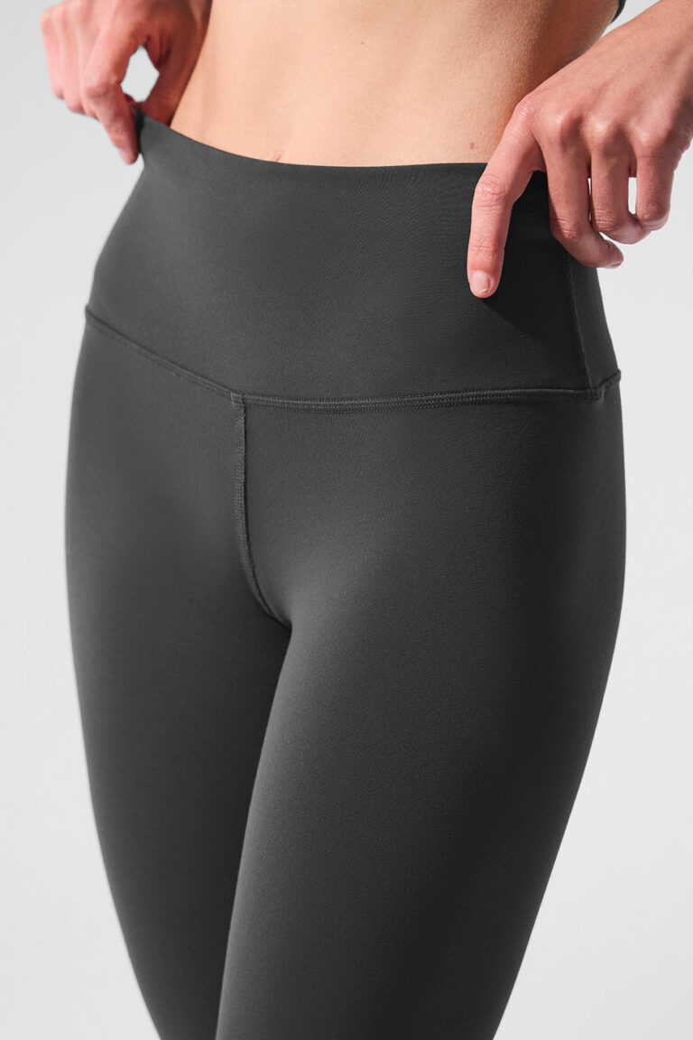 Леггинсы Alo Yoga High-Waist Airbrush Legging «Anthracite» Женская