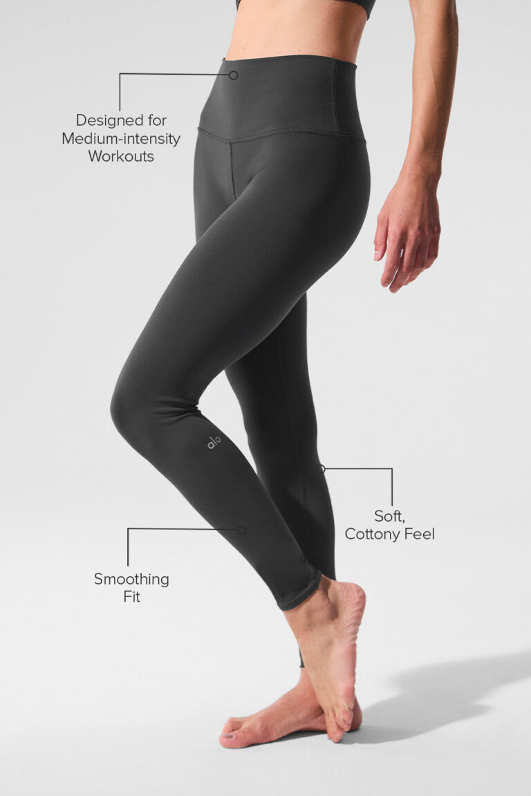 Леггинсы Alo Yoga High-Waist Airbrush Legging «Anthracite» Женская