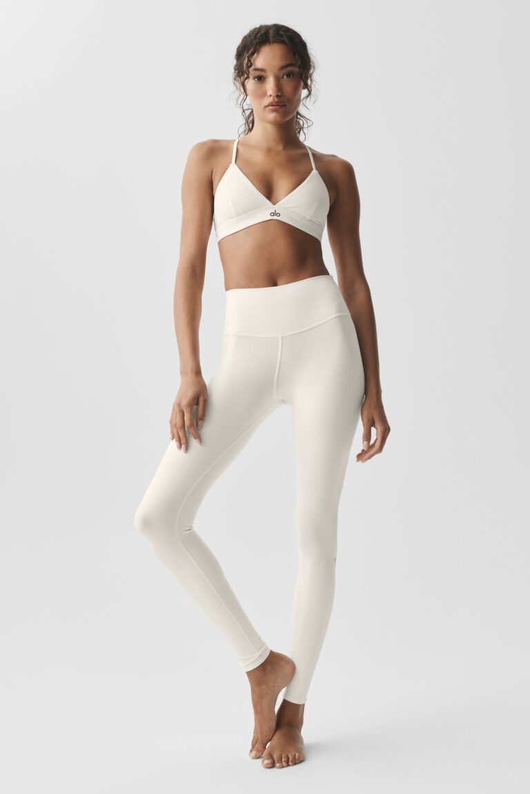 Леггинсы Alo Yoga High-Waist Airbrush Legging «Ivory» Женская