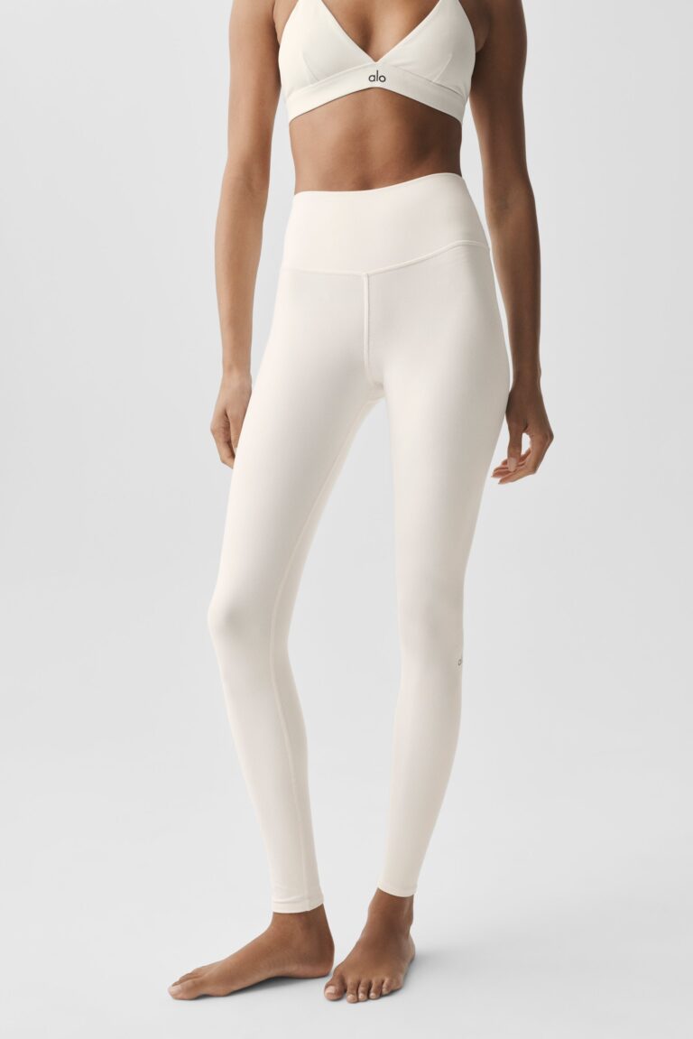 Леггинсы Alo Yoga High-Waist Airbrush Legging «Ivory» Женская