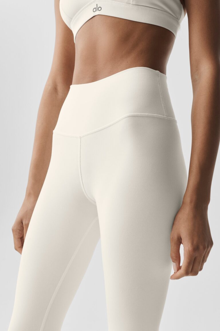 Леггинсы Alo Yoga High-Waist Airbrush Legging «Ivory» Женская