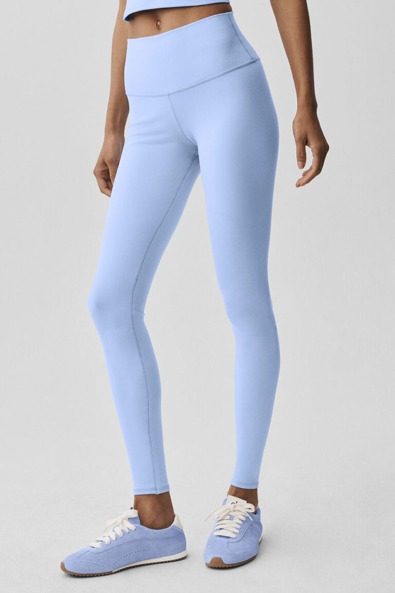 Леггинсы Alo Yoga High-Waist Airbrush Legging «Light Provence Blue» Женская