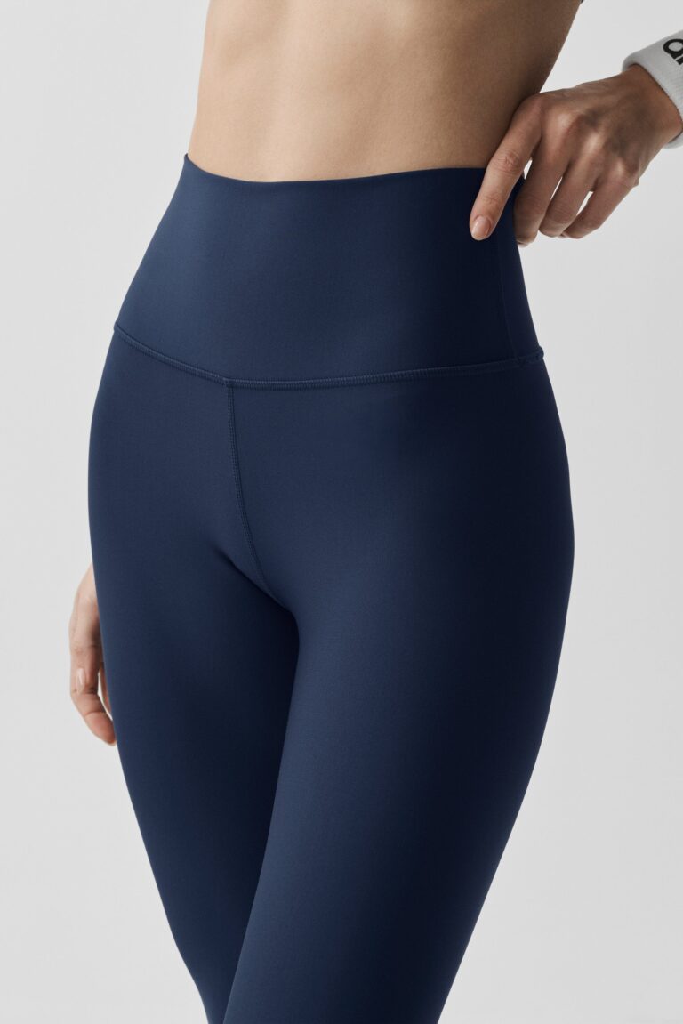 Леггинсы Alo Yoga 7/8 High-Waist Airlift Legging «Navy» Женская