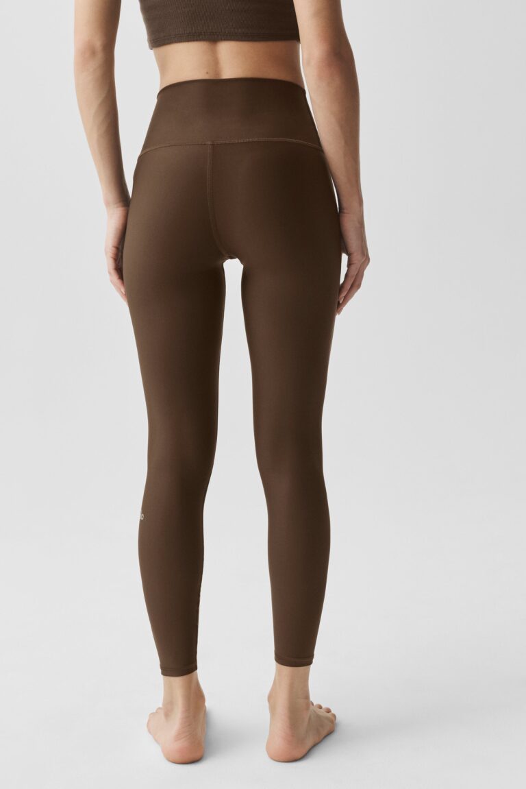 Леггинсы Alo Yoga 7/8 High-Waist Airlift Legging «Espresso» Женская