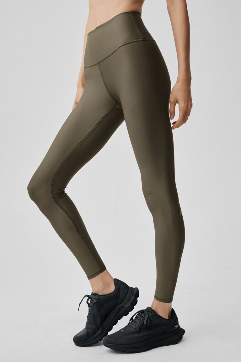 Леггинсы Alo Yoga 7/8 High-Waist Airlift Legging «Olive Tree» Женская
